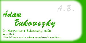 adam bukovszky business card