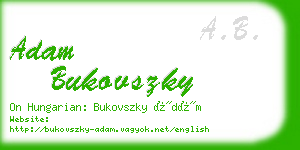 adam bukovszky business card